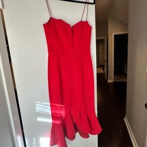 NICHOLAS Strapless Red Dress